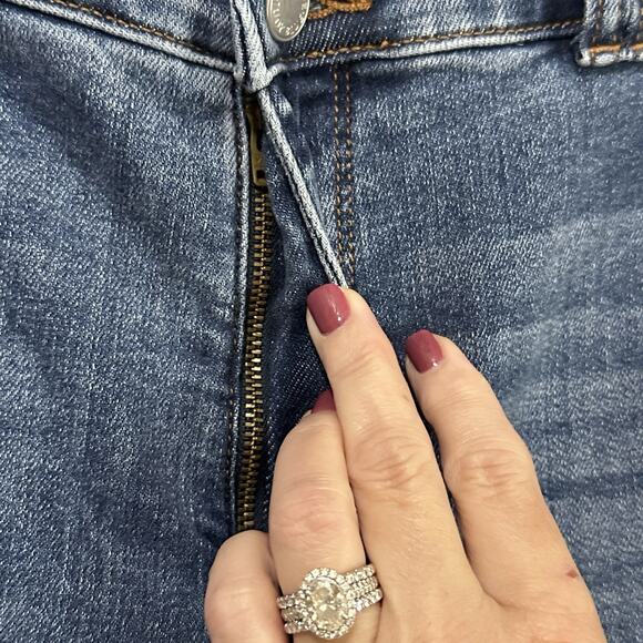 Judy Blue High Rise Wide Leg Jeans 15 / 32 x 32 Blue Stretch Casual Double Buttn - Picture 5 of 10